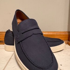 Elegant Navy Men's Slip-On Loafers